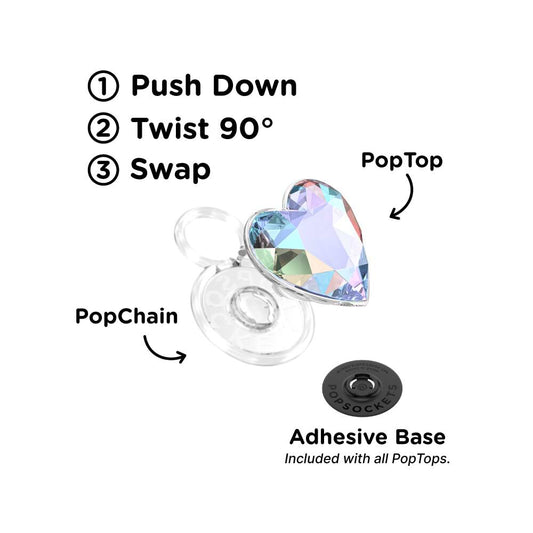 Iridescent Dichroic Heart — PopTop - US 04931