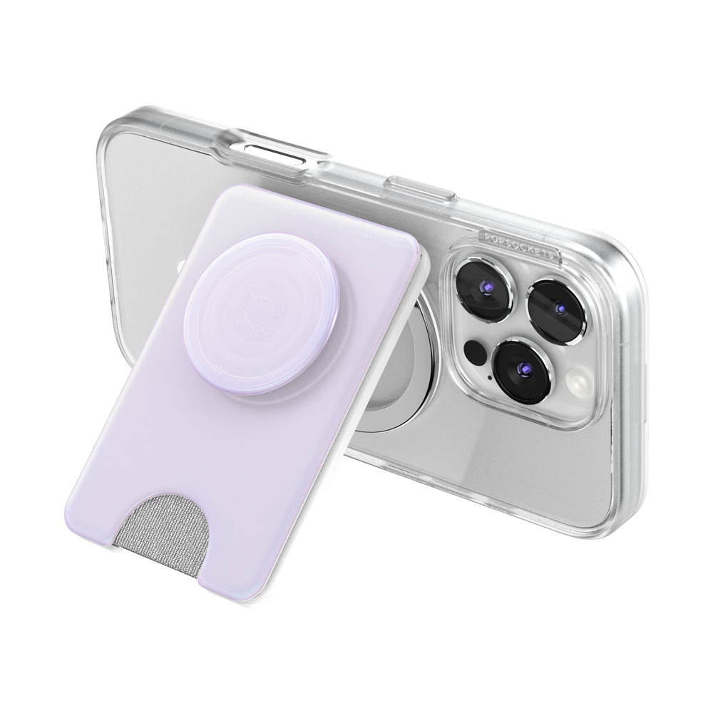 Opalescent White — MagSafe Kick-Out PopWallet+ & Stand - US 70479