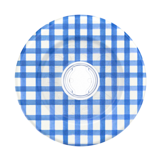 Gingham Blue — MagSafe Round Base - US 15761