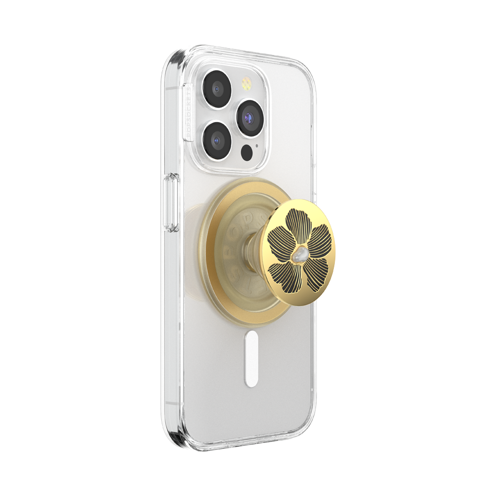 Enamel Mae Flower with Pearl — MagSafe PopGrip - US 05682