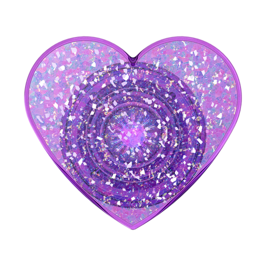 Iridescent Confetti Dreamy Heart — Adhesive PopGrip - US 76399