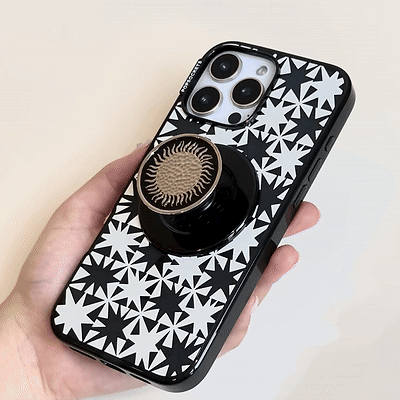 Enamel Hammered Sun Black — MagSafe PopGrip - US 05507
