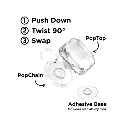Dichroic Pillow Cut Clear Glitter — PopTop - US 48210