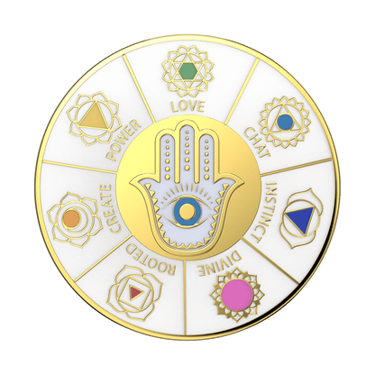 Enamel Spinner Chakras — Adhesive PopGrip - US 13550