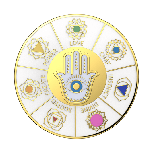 Enamel Spinner Chakras — Adhesive PopGrip - US 74712