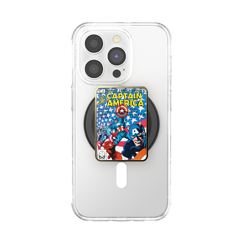 Enamel Captain America Comic Book — MagSafe PopGrip - US 77619