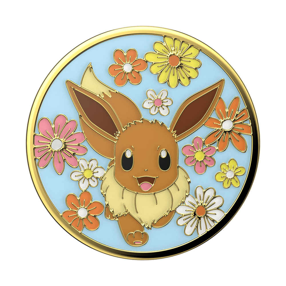 Floral Eevee Enamel — Adhesive PopGrip - US 15993