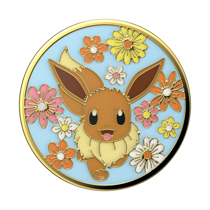 Floral Eevee Enamel — Adhesive PopGrip - US 15993