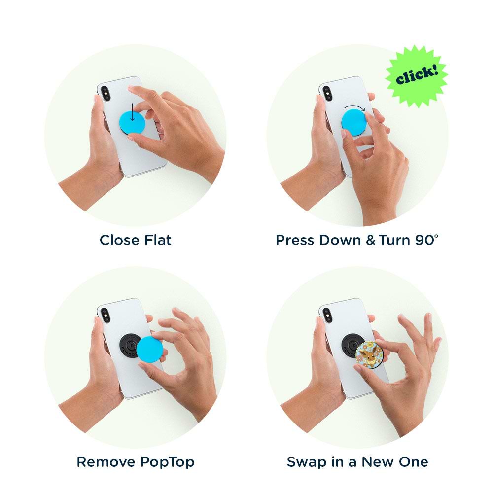 Floral Eevee Enamel — Adhesive PopGrip - US 33862