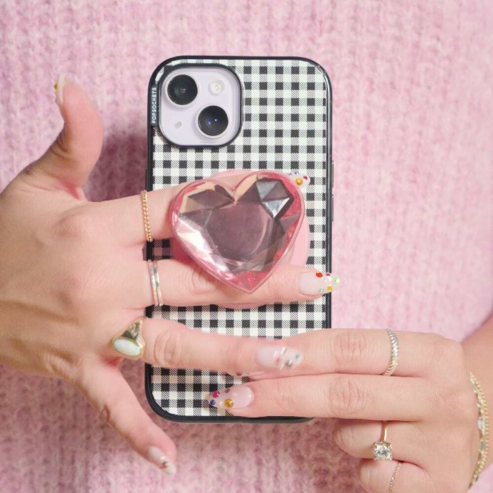 Crystal Heart Neon Pink —  MagSafe PopGrip - US 73127