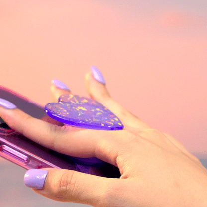 Iridescent Confetti Dreamy Heart — Adhesive PopGrip - US 90615