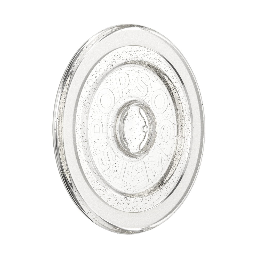 Clear Glitter Silver — MagSafe Round Base - US 30489
