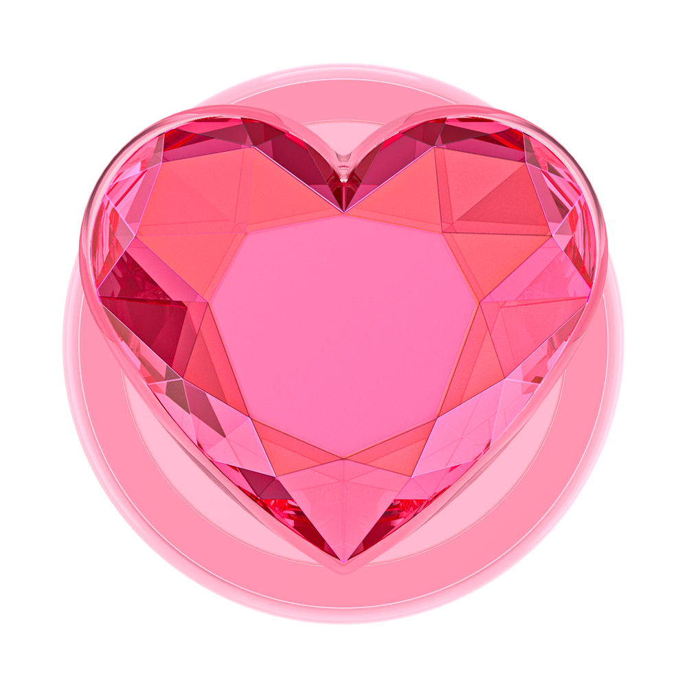 Crystal Heart Neon Pink —  MagSafe PopGrip - US 73127