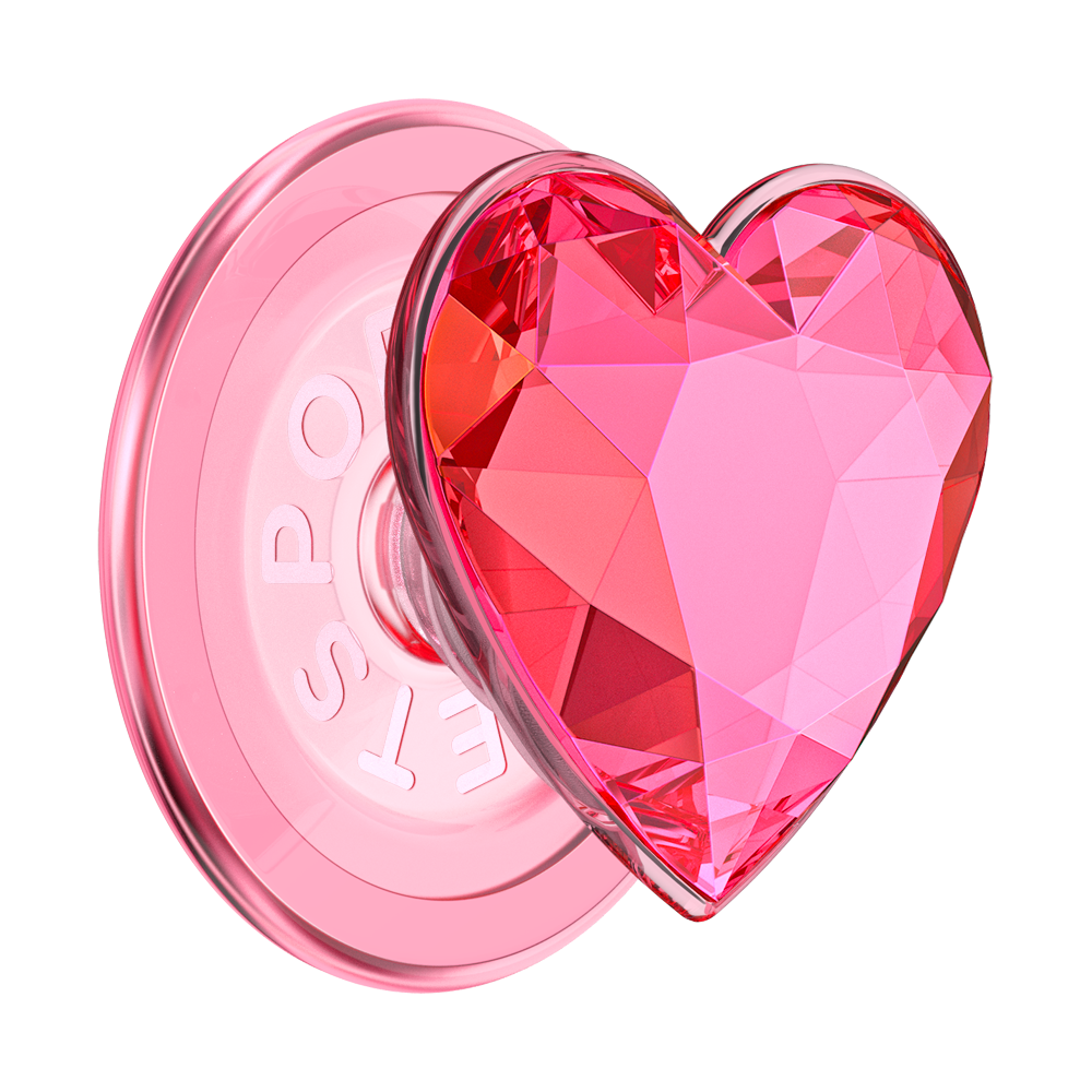 Crystal Heart Neon Pink —  MagSafe PopGrip - US 73127