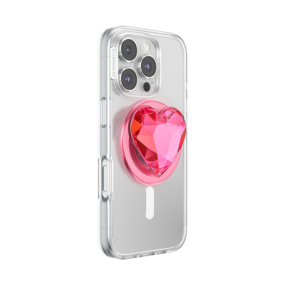 Crystal Heart Neon Pink —  MagSafe PopGrip - US 24634