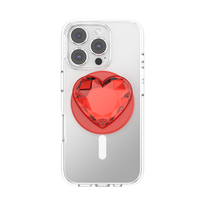 Crystal Heart Rosso —  MagSafe PopGrip - US 66273
