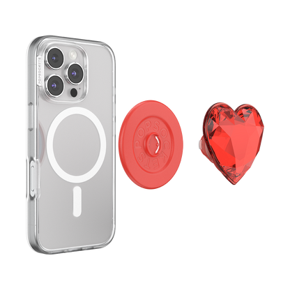 Crystal Heart Rosso —  MagSafe PopGrip - US 26862