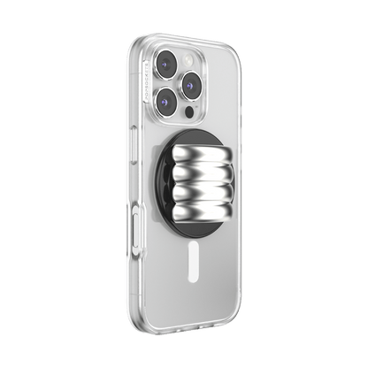Enamel Puffy Stack Silver —  MagSafe PopGrip - US 48007