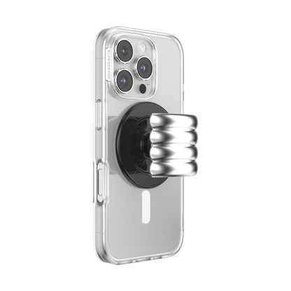 Enamel Puffy Stack Silver —  MagSafe PopGrip - US 94634