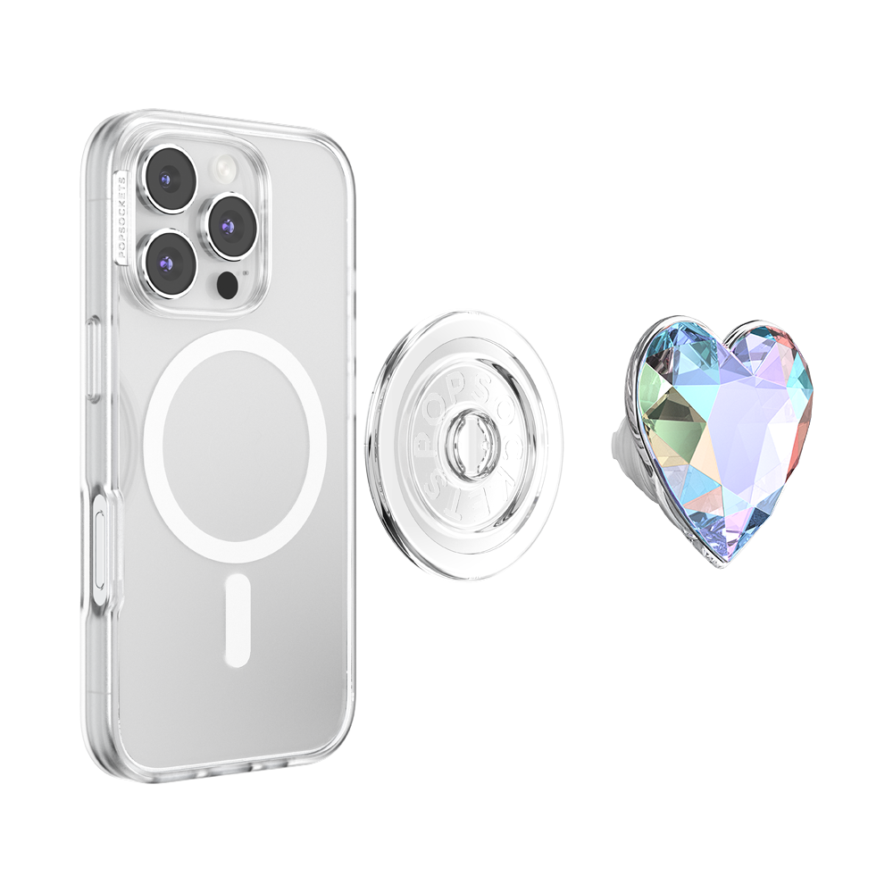 Iridescent Crystal Heart — MagSafe PopGrip - US 77822
