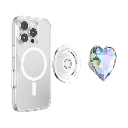 Iridescent Crystal Heart — MagSafe PopGrip - US 77822