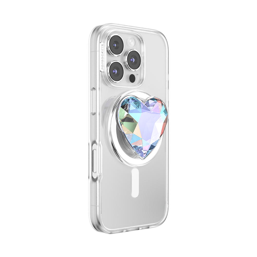 Iridescent Crystal Heart — MagSafe PopGrip - US 18214