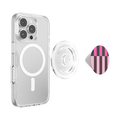 Pop of Pink Stripe — MagSafe PopGrip - US 12797