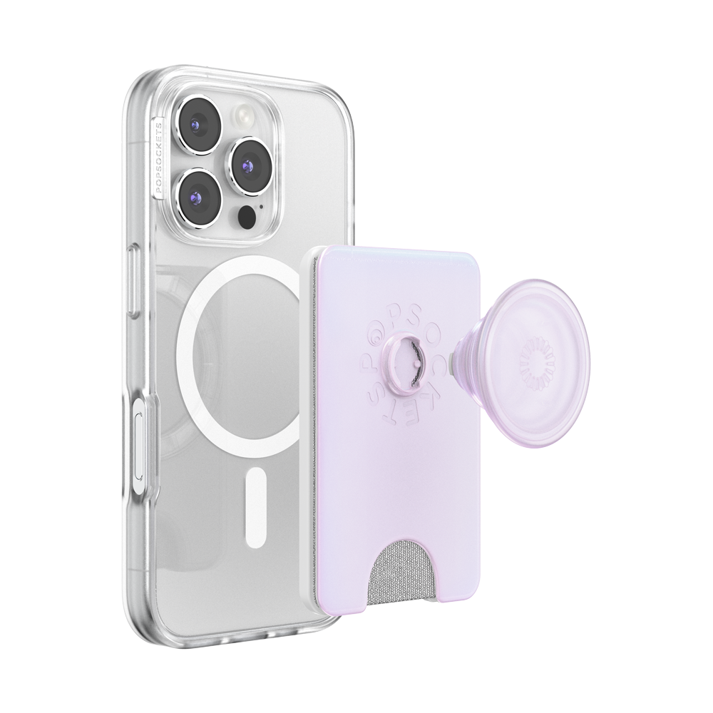 Opalescent White — MagSafe Kick-Out PopWallet+ & Stand - US 02008