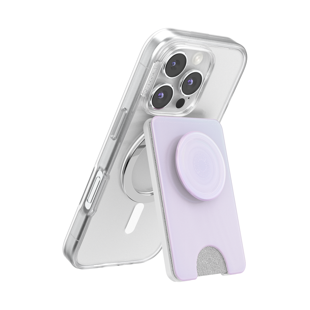 Opalescent White — MagSafe Kick-Out PopWallet+ & Stand - US 01514