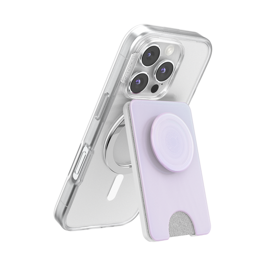 Opalescent White — MagSafe Kick-Out PopWallet+ & Stand - US 07105