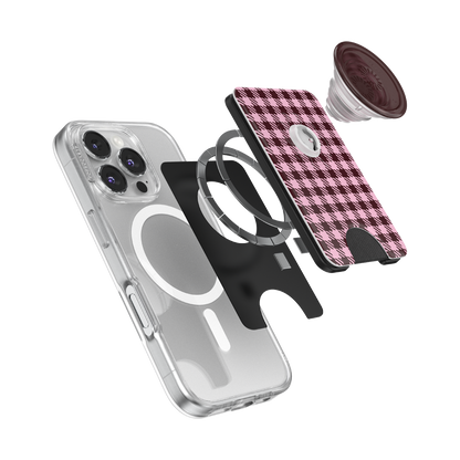 Black Cherry Gingham — MagSafe PopWallet+ - US 21133