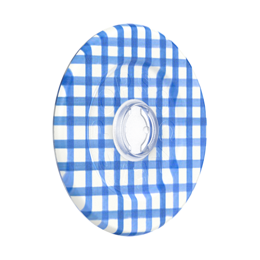 Gingham Blue —  MagSafe Round Base - US 10599