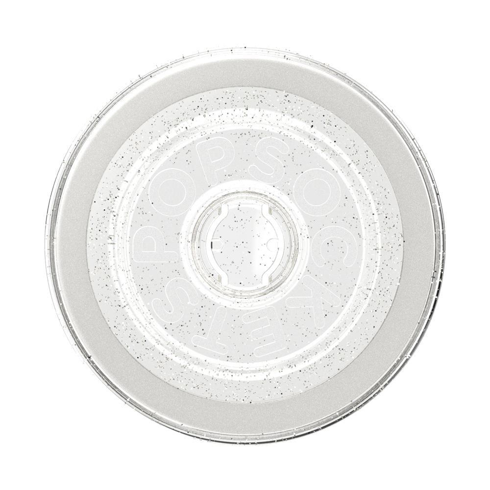Clear Glitter Silver — MagSafe Round Base - US 30489