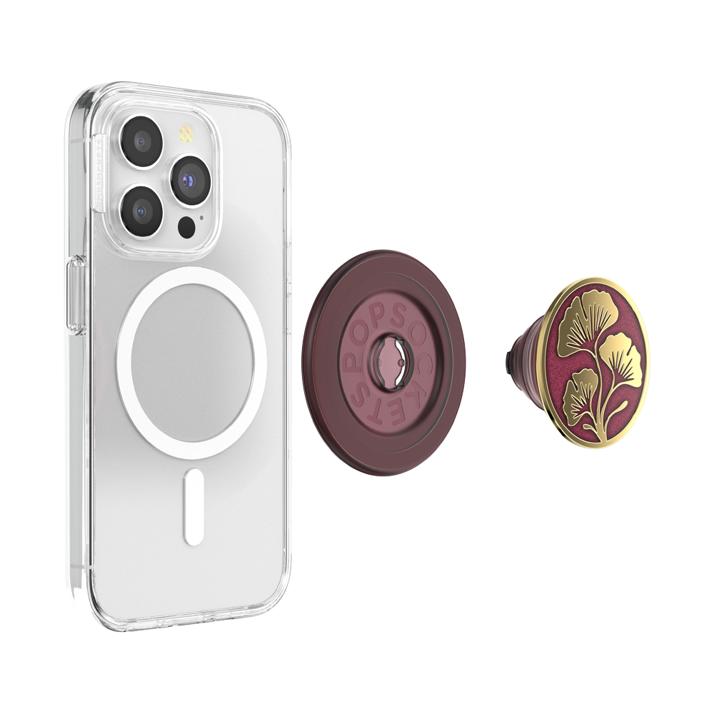 Enamel Ginkgo Oxblood — MagSafe PopGrip - US 23844