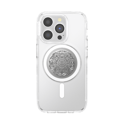 Enamel Silver Mandala — MagSafe PopGrip - US 16969