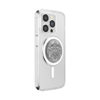 Enamel Silver Mandala — MagSafe PopGrip - US 16969