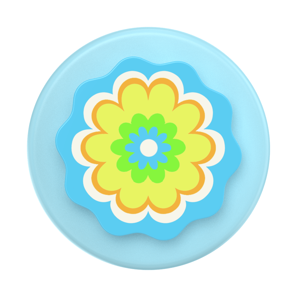 Molded Flower Kaleidoscope Blue — MagSafe PopGrip - US 89278