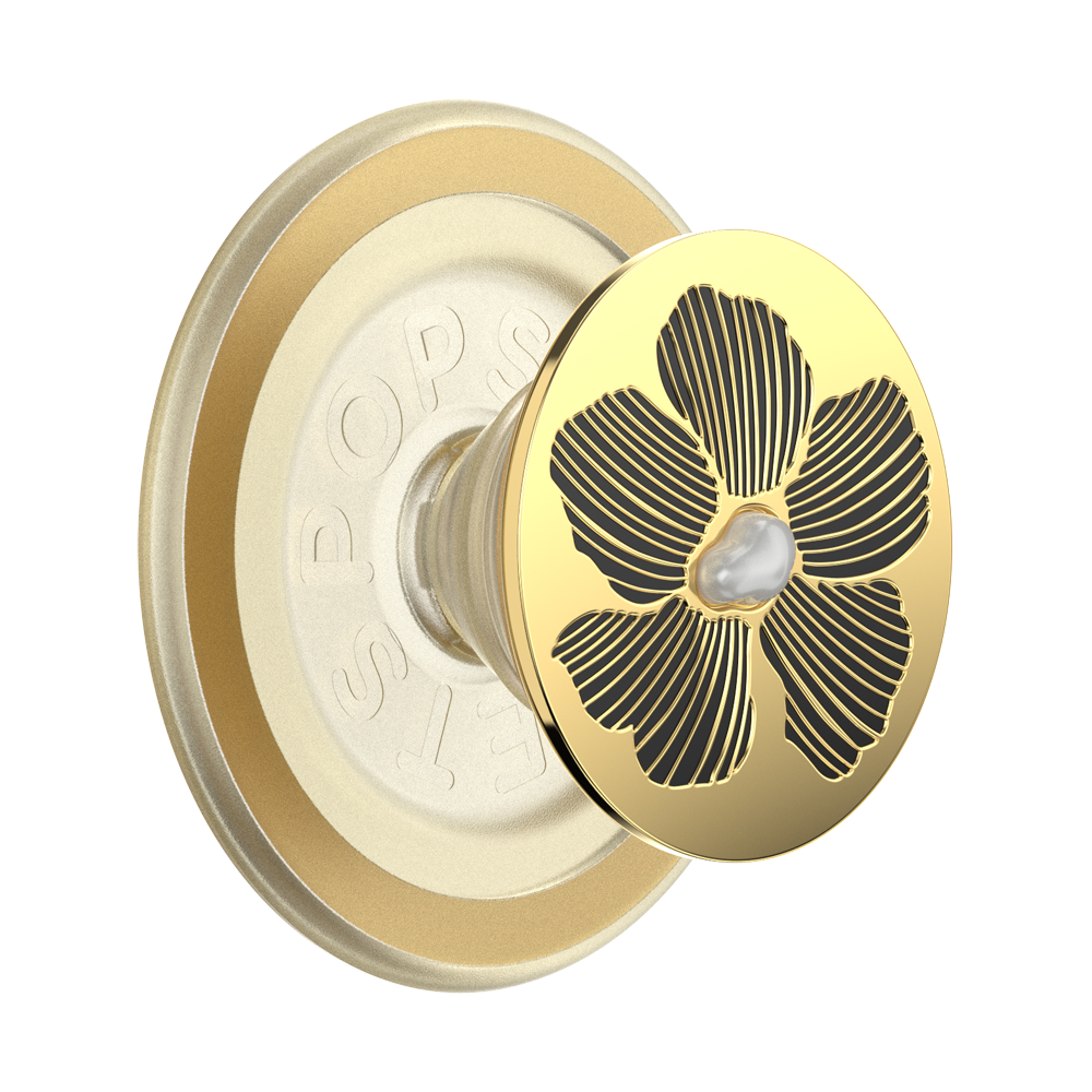 Enamel Mae Flower with Pearl — MagSafe PopGrip - US 05682
