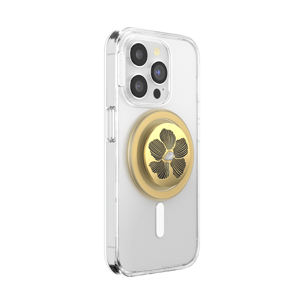 Enamel Mae Flower with Pearl — MagSafe PopGrip - US 05682