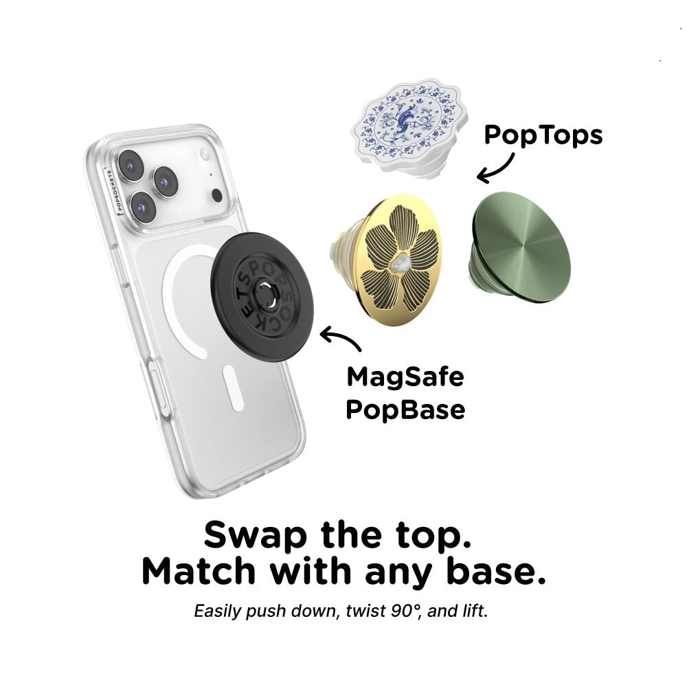 Enamel Mae Flower with Pearl — PopTop - US 06515