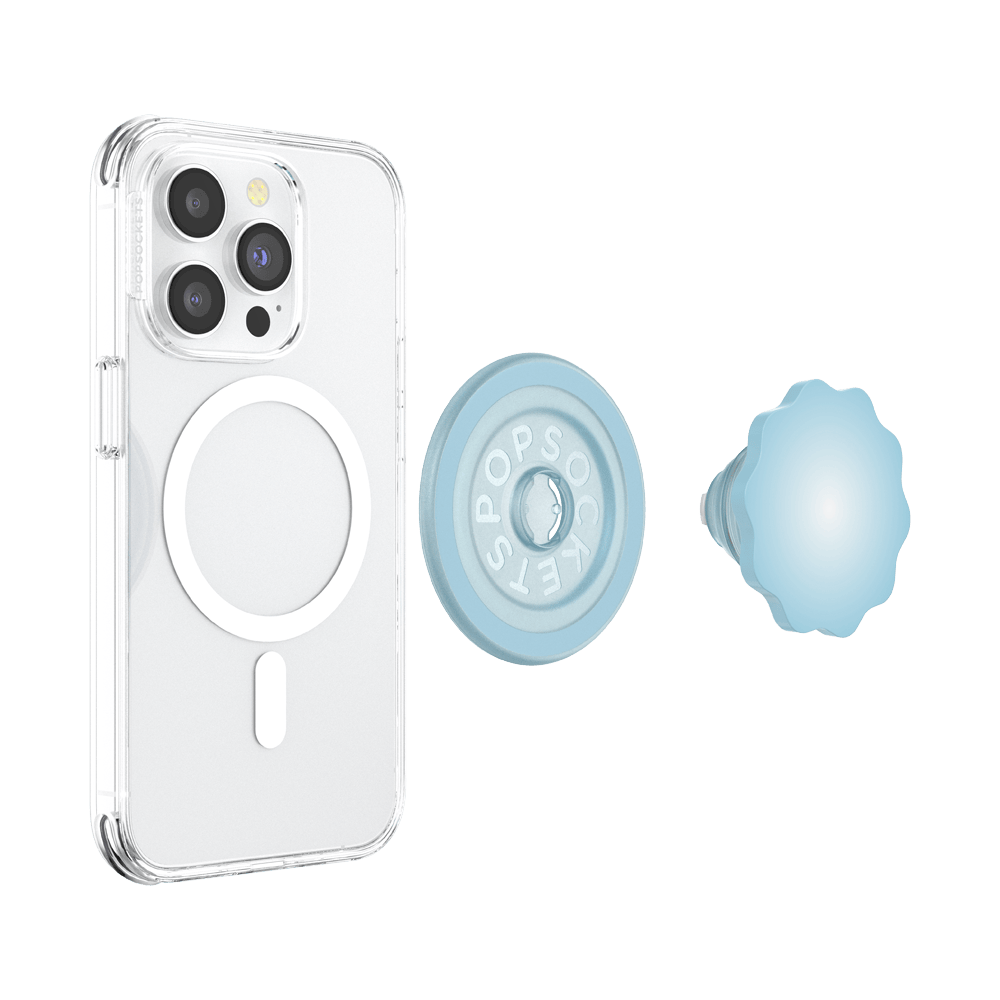 Molded Flower Blue Sigh — MagSafe PopGrip - US 78130