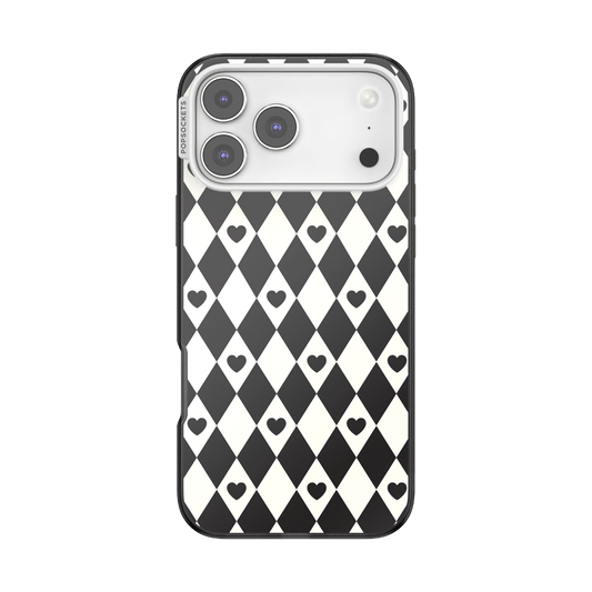 Harlequin Hearts Black — iPhone 17 Pro Max MagSafe Case - US 45030