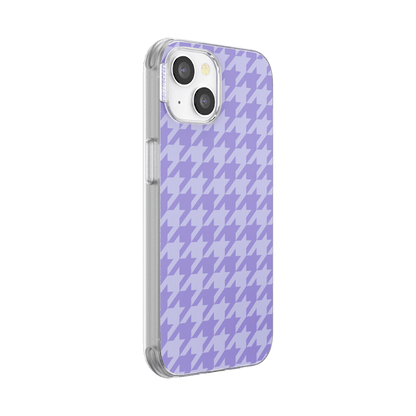Lilac Houndstooth — iPhone 14 MagSafe Case - US 40836