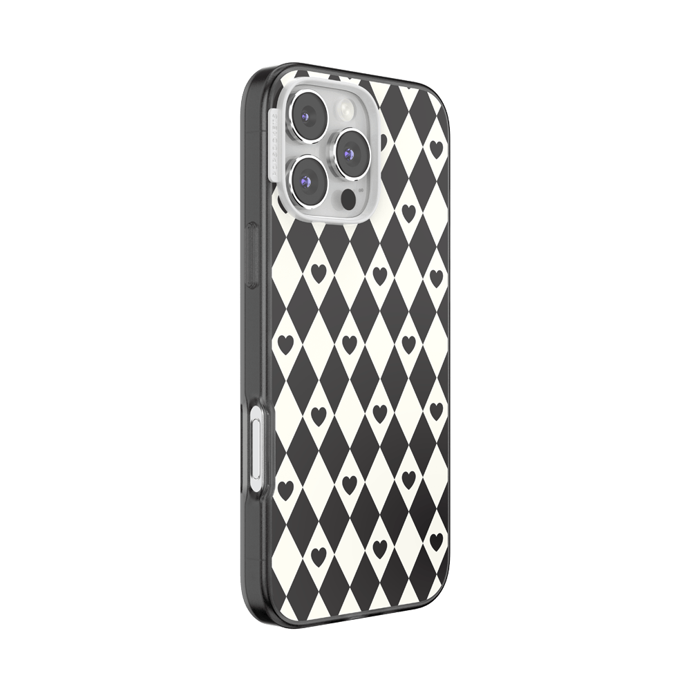 Harlequin Hearts Black — iPhone 16 Pro Max MagSafe Case - US 50597