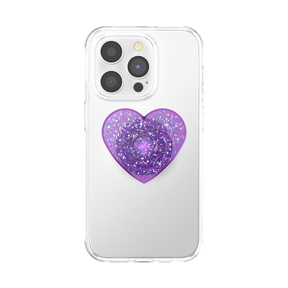Iridescent Confetti Dreamy Heart — Adhesive PopGrip - US 18240