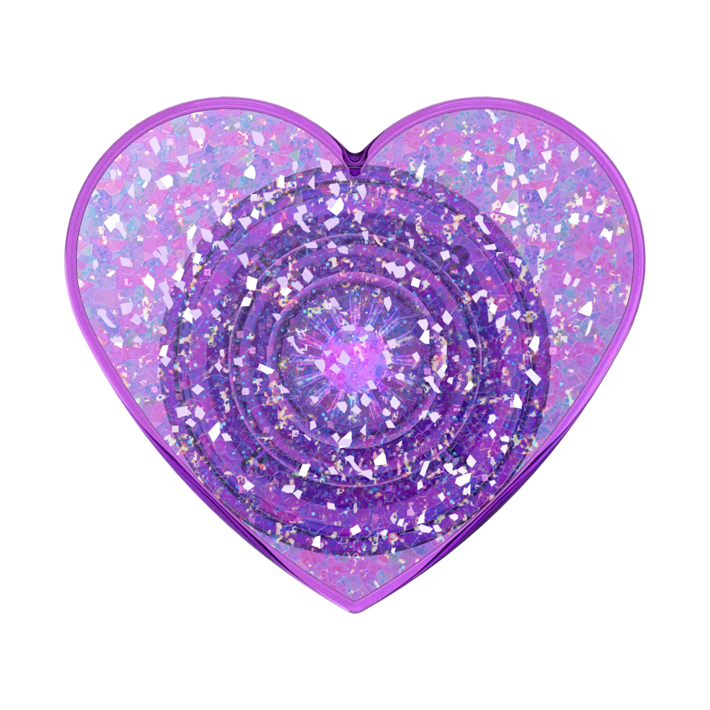 Iridescent Confetti Dreamy Heart — Adhesive PopGrip - US 76399