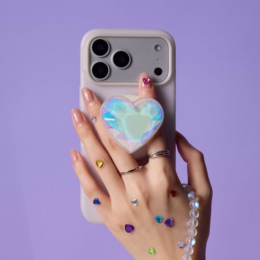 Iridescent Crystal Heart — MagSafe PopGrip - US 61777