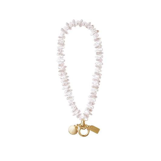 Coral Pearl Clam Charm — Phone Wristlet - US 27225