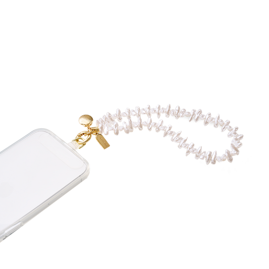 Coral Pearl Clam Charm — Phone Wristlet - US 27225